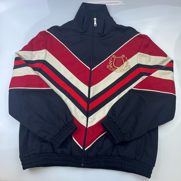 GUCCI Men’s Chevron Jersey Track Jacket N264-22 - Picture 8 of 15